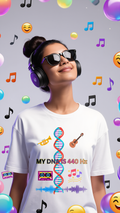 MUSIC LOVER CRAZY WHITE Crew T-Shirt
