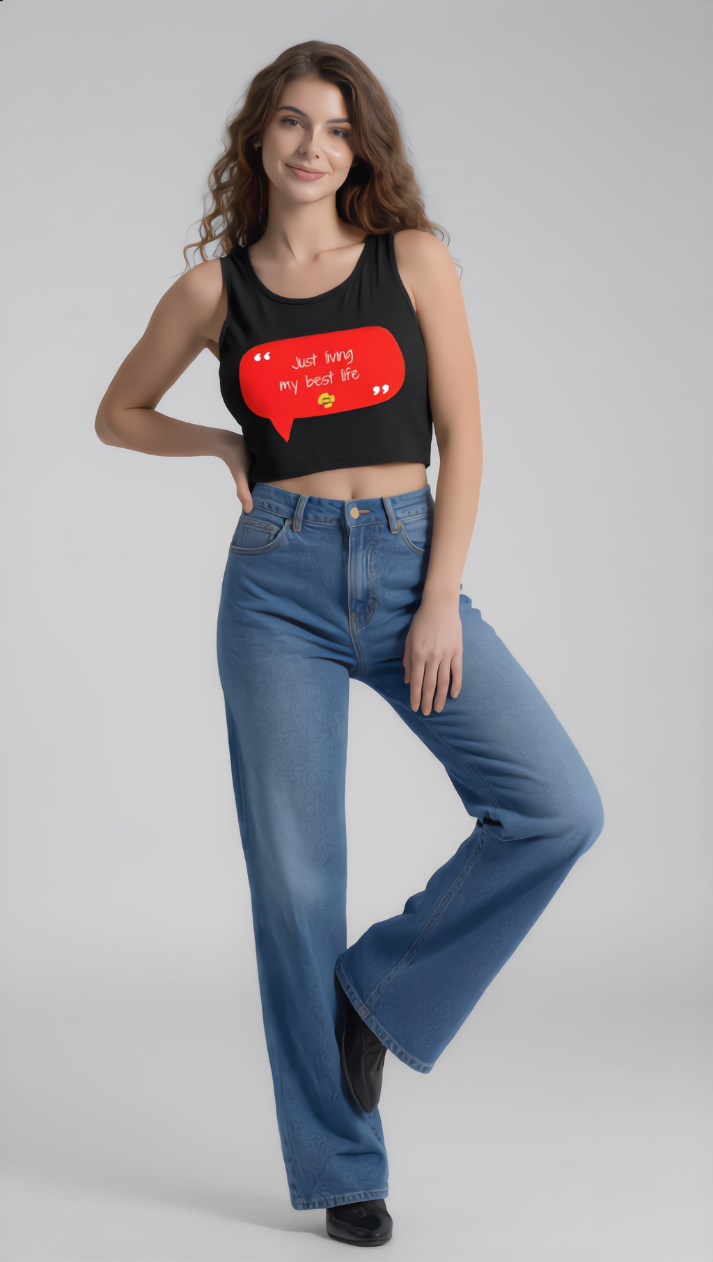 Crop Tops Women Black