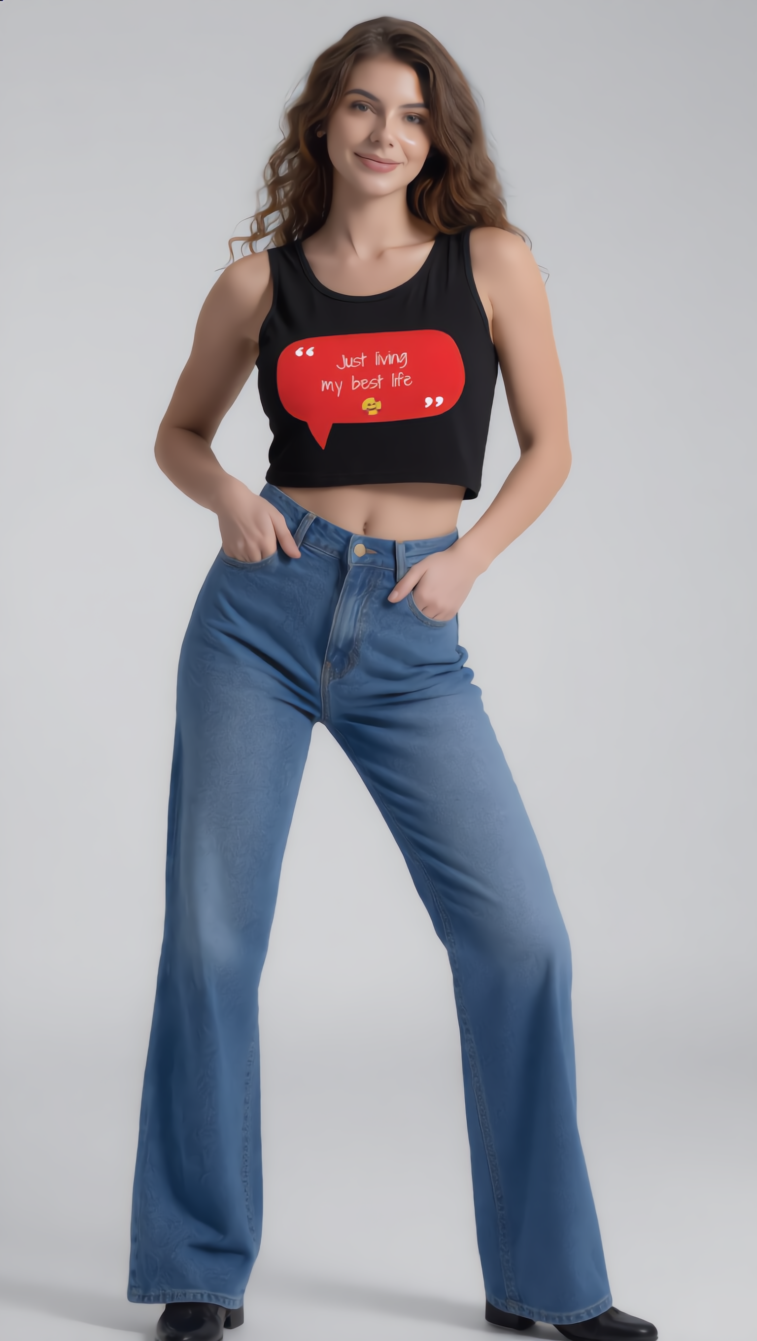 Crop Tops Women Black