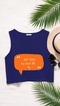 Crop Tops Women Blue