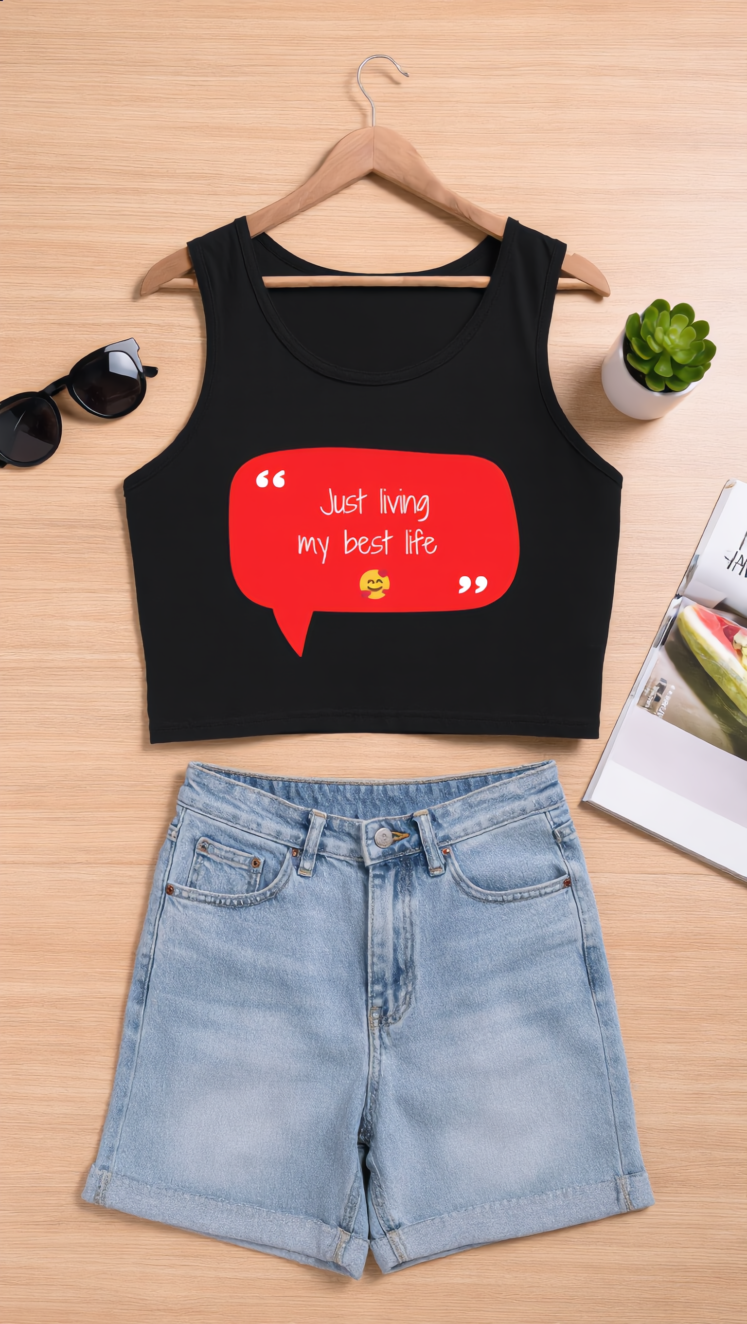 Crop Tops Women Black
